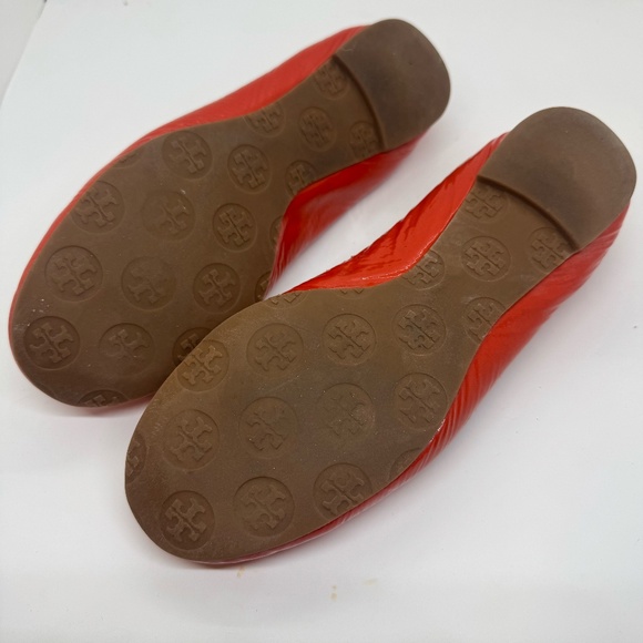 ory Burch Reva Bright Orange Flats – Size 37 (Fits US 7) Condition: Excellent - Picture 3 of 3
